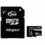 Изображение microSD HC 16GB Team UHS-I Class10 Dash (TDUSDH16GUHS03) с SD переходником #1 Фото microSD HC 16GB Team UHS-I Class10 Dash (TDUSDH16GUHS03) с SD переходником #1