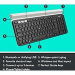 Изображение Клавиатура Logitech Wireless Bluetooth Keyboard K780 black (920-008043) #2 Фото Клавиатура Logitech Wireless Bluetooth Keyboard K780 black (920-008043) #2
