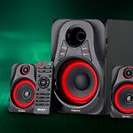 Фото Акустическая система Gemix SB-120BT black, 2.1 20W Woofer + 2*6W speaker, FM, SD, USB, Bluetooth #2