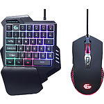 Клавиатура + мышь Gembird GGS-IVAR-TWIN игровые, подсветка, Black - фото