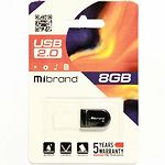 Фото USB Flash - 8GB (Mibrand Scorpio Black MI2.0/SC8M3B) #1