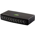 Фото Концентратор HUB USB 2.0 STLab U-500 black, 10 port,  Адаптер питания 5V/4A #1