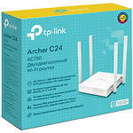 Изображение Маршрутизатор TP-Link Archer C24, WiFi 802.11ac, AC750 2.4GHz+5GHz, 4 Lan+1WAN #1 Фото Маршрутизатор TP-Link Archer C24, WiFi 802.11ac, AC750 2.4GHz+5GHz, 4 Lan+1WAN #1