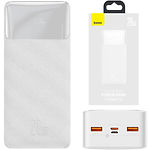 Изображение Внешний аккумулятор Power Bank Baseus (PPDML-N02) Bipow Quick Charge 30000mAh 20W White Фото Внешний аккумулятор Power Bank Baseus (PPDML-N02) Bipow Quick Charge 30000mAh 20W White