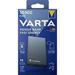 Изображение Внешний аккумулятор Power Bank Varta Fast Energy (57981101111) 10000mAh, QC3.0, 18W, Gray #1 Фото Внешний аккумулятор Power Bank Varta Fast Energy (57981101111) 10000mAh, QC3.0, 18W, Gray #1