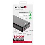 Изображение Внешний аккумулятор Power Bank Swissten Power Line (22013914) Black 30000 mAh, QC3.0, PD 20W #1 Фото Внешний аккумулятор Power Bank Swissten Power Line (22013914) Black 30000 mAh, QC3.0, PD 20W #1