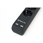 Фото Фильтр-удлинитель сетевой REAL-EL RS-6 PROTECT USB 1.8m Black (EL122300016) 6 розеток, 2*USB 2.1А #3