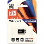 Фото USB Flash 32Gb Mibrand Hawk Black (MI2.0/HA32M1B) #1