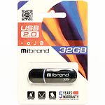 Фото USB Flash 32Gb Mibrand Panther Black (MI2.0/PA32P2B) #1