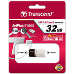 Изображение USB Flash 32Gb TRANSCEND JetFlash TS32GJF890S Dual Type-C/USB3.1 #1 Фото USB Flash 32Gb TRANSCEND JetFlash TS32GJF890S Dual Type-C/USB3.1 #1