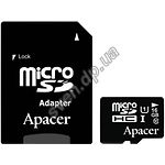 Карта памяти microSD HC Apacer AP16GMCSH10U1-R 16Gb Class10 UHS-1 + переходник на SD - фото