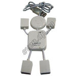Изображение Концентратор HUB USB 2.0 Lapara LA-UH4372 white, 4 порта, трансформер белый Фото Концентратор HUB USB 2.0 Lapara LA-UH4372 white, 4 порта, трансформер белый