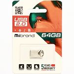 Фото USB Flash 64Gb Mibrand Hawk Silver (MI2.0/HA64M1S) #1
