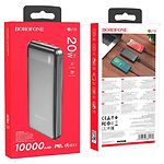 Изображение Внешний аккумулятор Power Bank BOROFONE BJ19 Black Incredible 10000mAh, 20W, PD+QC3.0 #1 Фото Внешний аккумулятор Power Bank BOROFONE BJ19 Black Incredible 10000mAh, 20W, PD+QC3.0 #1