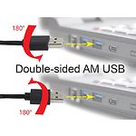 Изображение Кабель Cablexpert CC-mUSB2D-1M USB->microUSB, 1m, двухсторонний USB #3 Фото Кабель Cablexpert CC-mUSB2D-1M USB->microUSB, 1m, двухсторонний USB #3