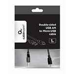 Изображение Кабель Cablexpert CC-mUSB2D-1M USB->microUSB, 1m, двухсторонний USB #1 Фото Кабель Cablexpert CC-mUSB2D-1M USB->microUSB, 1m, двухсторонний USB #1