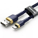 Изображение Кабель Baseus CALKLF-CV3 Cafule USB/Lightning 2м Gold+Blue 1.5A #5 Фото Кабель Baseus CALKLF-CV3 Cafule USB/Lightning 2м Gold+Blue 1.5A #5