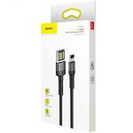 Изображение Кабель Baseus CALKLF-GG1 Cafule USB/Lightning 1м Grey+Black 2.4A #1 Фото Кабель Baseus CALKLF-GG1 Cafule USB/Lightning 1м Grey+Black 2.4A #1