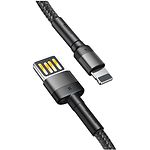 Изображение Кабель Baseus CALKLF-HG1 Cafule USB/Lightning 2м Gray+Black 1.5A #5 Фото Кабель Baseus CALKLF-HG1 Cafule USB/Lightning 2м Gray+Black 1.5A #5