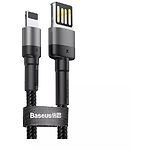 Изображение Кабель Baseus CALKLF-HG1 Cafule USB/Lightning 2м Gray+Black 1.5A #3 Фото Кабель Baseus CALKLF-HG1 Cafule USB/Lightning 2м Gray+Black 1.5A #3