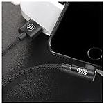 Изображение Кабель Baseus CALMVP-01 MVP Elbow USB/Lightning 1м Black 2A #4 Фото Кабель Baseus CALMVP-01 MVP Elbow USB/Lightning 1м Black 2A #4