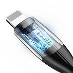 Изображение Кабель Baseus CALSP-B01 Horizontal USB/Lightning, 1м Black 2.4A #2 Фото Кабель Baseus CALSP-B01 Horizontal USB/Lightning, 1м Black 2.4A #2