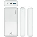 Изображение Внешний аккумулятор Power Bank RivaCase RIVAPOWER VA2571, 20000mAh, QC/PD, 18W, White #5 Фото Внешний аккумулятор Power Bank RivaCase RIVAPOWER VA2571, 20000mAh, QC/PD, 18W, White #5