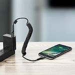 Изображение Кабель Baseus CALSR-01 Fish eye Spring USB/Lightning, 1м Black 2A #1 Фото Кабель Baseus CALSR-01 Fish eye Spring USB/Lightning, 1м Black 2A #1