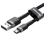 Фото Кабель Baseus CAMKLF-AG1 Cafule USB/Micro USB, 0.5м Gray+Black 2.4A #2