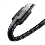 Фото Кабель Baseus CAMKLF-AG1 Cafule USB/Micro USB, 0.5м Gray+Black 2.4A #1