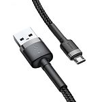 Изображение Кабель Baseus CAMKLF-BG1 Cafule USB/Micro USB, 1м Gray+Black 2.4A #2 Фото Кабель Baseus CAMKLF-BG1 Cafule USB/Micro USB, 1м Gray+Black 2.4A #2
