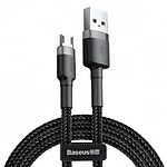 Изображение Кабель Baseus CAMKLF-CG1 Cafule USB/Micro USB, 2м Gray+Black 1.5A #3 Фото Кабель Baseus CAMKLF-CG1 Cafule USB/Micro USB, 2м Gray+Black 1.5A #3