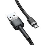Изображение Кабель Baseus CAMKLF-CG1 Cafule USB/Micro USB, 2м Gray+Black 1.5A #2 Фото Кабель Baseus CAMKLF-CG1 Cafule USB/Micro USB, 2м Gray+Black 1.5A #2