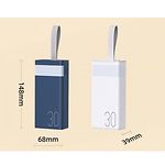 Изображение Внешний аккумулятор Power Bank REMAX Chinen (RPP-320 Blue) 30000mAh, PD 22.5W, QC3.0, LED Light #1 Фото Внешний аккумулятор Power Bank REMAX Chinen (RPP-320 Blue) 30000mAh, PD 22.5W, QC3.0, LED Light #1