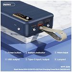 Изображение Внешний аккумулятор Power Bank REMAX Noah (RPP-506 Blue) 30000mAh, PD 22.5W, QC3.0 #3 Фото Внешний аккумулятор Power Bank REMAX Noah (RPP-506 Blue) 30000mAh, PD 22.5W, QC3.0 #3