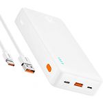 Изображение Внешний аккумулятор Power Bank Baseus (PPAP20K) Airpow 20000mAh,QC3.0,PD 20W White #5 Фото Внешний аккумулятор Power Bank Baseus (PPAP20K) Airpow 20000mAh,QC3.0,PD 20W White #5