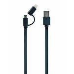 Фото Кабель Cablexpert CC-USB2-AMLM2-1M USB 2.0 to Lightning/MicroUSB, 1м #2