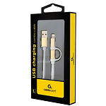 Изображение Кабель Cablexpert CC-USB2-AM8PmB-1M-GD USB to Lightning/Micro USB 1m #1 Фото Кабель Cablexpert CC-USB2-AM8PmB-1M-GD USB to Lightning/Micro USB 1m #1