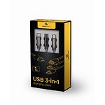 Изображение Кабель Cablexpert CC-USB2-AM31-1M-S USB to Lightning/Micro/Type-C 1м Silver #1 Фото Кабель Cablexpert CC-USB2-AM31-1M-S USB to Lightning/Micro/Type-C 1м Silver #1