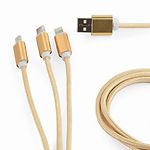 Изображение Кабель Cablexpert CC-USB2-AM31-1M-G USB to Lightning/Micro/Type-C 1м Gold #3 Фото Кабель Cablexpert CC-USB2-AM31-1M-G USB to Lightning/Micro/Type-C 1м Gold #3