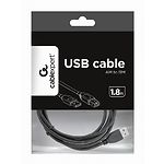 Изображение Кабель Cablexpert CCP-USB2-AMBM-6, 1.8m black, gold plated #1 Фото Кабель Cablexpert CCP-USB2-AMBM-6, 1.8m black, gold plated #1