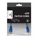 Фото Кабель patch cord  0.25м UTP Blue Cablexpert PP6U-0.25M/B #1