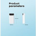 Изображение Внешний аккумулятор Power Bank REMAX Lesu (RPP-103 White) 30000mAh, 2x USB, 2A, 3 кабеля в комплекте #5 Фото Внешний аккумулятор Power Bank REMAX Lesu (RPP-103 White) 30000mAh, 2x USB, 2A, 3 кабеля в комплекте #5
