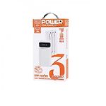 Изображение Внешний аккумулятор Power Bank REMAX Lesu (RPP-103 White) 30000mAh, 2x USB, 2A, 3 кабеля в комплекте #4 Фото Внешний аккумулятор Power Bank REMAX Lesu (RPP-103 White) 30000mAh, 2x USB, 2A, 3 кабеля в комплекте #4
