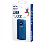 Изображение Внешний аккумулятор Power Bank Adata P10000QCD Blue (AP10000QCD-DGT-CDB) 10000 mAh, PD3.0, QC3.0 #2 Фото Внешний аккумулятор Power Bank Adata P10000QCD Blue (AP10000QCD-DGT-CDB) 10000 mAh, PD3.0, QC3.0 #2