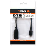 Фото Кабель REAL-EL USB2.0 AF / micro-USB OTG 0.1м (EL123500014) 101054 #1