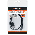 Фото Кабель REAL-EL USB2.0 Pro AM / B micro-USB 2м Black (EL123500025) 102907 #1