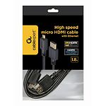 Изображение Кабель Cablexpert CC-HDMID-6 HDMI to microHDMI gold 1,8m v1.3 Фото Кабель Cablexpert CC-HDMID-6 HDMI to microHDMI gold 1,8m v1.3