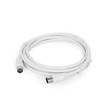 Изображение Кабель Cablexpert CCV-515-W Антенный кабель-удлинитель, 75 Ом,. 1.8 м #1 Фото Кабель Cablexpert CCV-515-W Антенный кабель-удлинитель, 75 Ом,. 1.8 м #1
