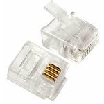 Изображение Коннектор Cablexpert MP-6P4C/100 RJ-11/RJ-14 (100 ШТ) #1 Фото Коннектор Cablexpert MP-6P4C/100 RJ-11/RJ-14 (100 ШТ) #1